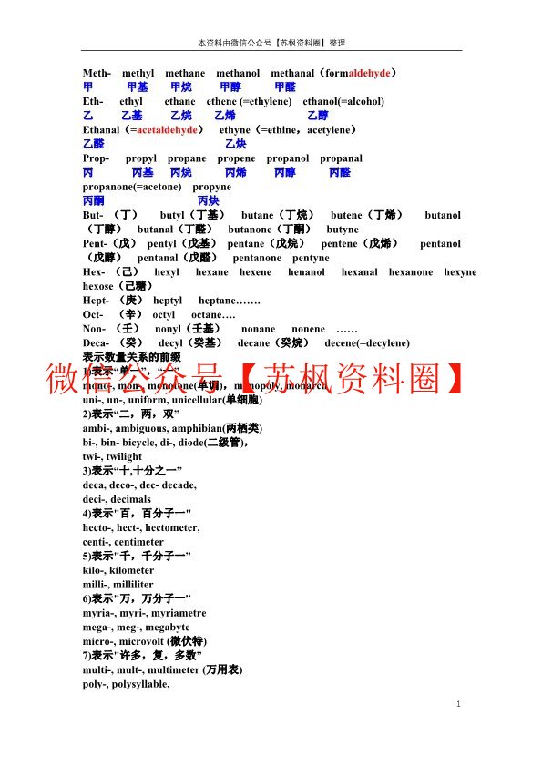 药学英语